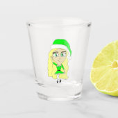 Kerstchibi Shot Glas (Voorkant)