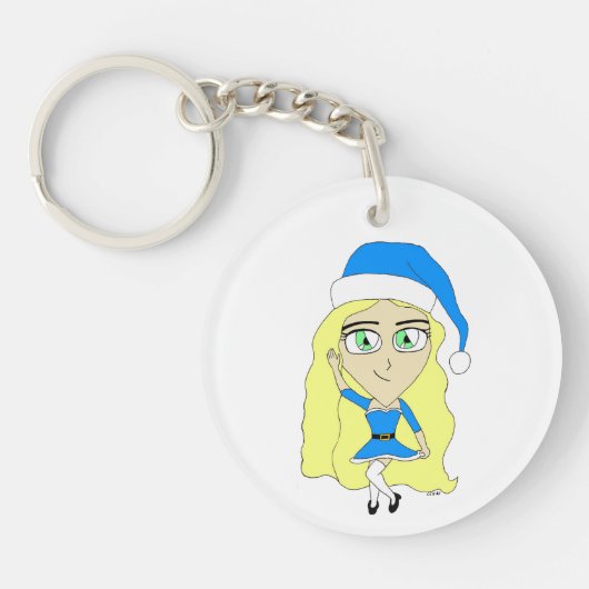 Kerstchibi Sleutelhanger (Voorkant)