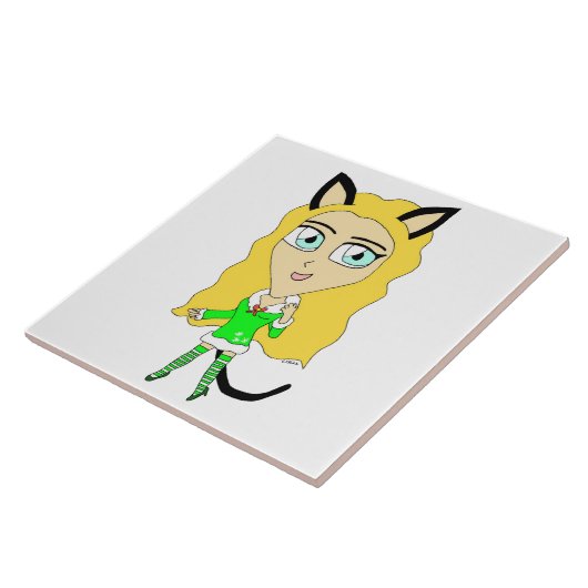 Kerstchibi Tegeltje (Zijkant)