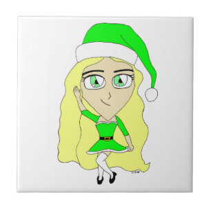 Kerstchibi Tegeltje
