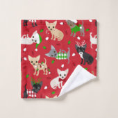 Kerstchihuahua All Coats Bad Handdoek (Wasdoekje)