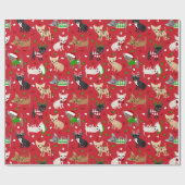 Kerstchihuahua All Coats Cadeaupapier (Vlak)