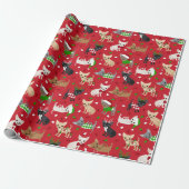 Kerstchihuahua All Coats Cadeaupapier (Uitgerold)