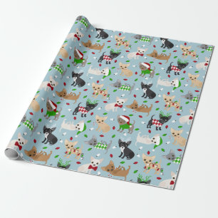 Kerstchihuahua All Coats Cadeaupapier
