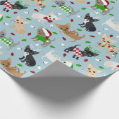 Kerstchihuahua All Coats Cadeaupapier (Hoek)