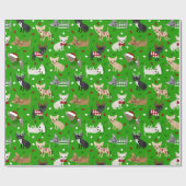 Kerstchihuahua All Coats Cadeaupapier (Vlak)