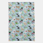 Kerstchihuahua All Coats Kitchen Towel Theedoek (Verticaal)