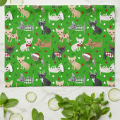Kerstchihuahua All Coats Kitchen Towel Theedoek (Gevouwen)