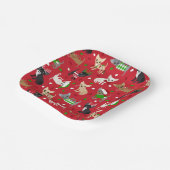 Kerstchihuahua All Coats Paper Borden Papieren Bordje (Gebogen)
