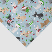 Kerstchihuahua All Coats Tissue Paper Tissuepapier (Detail)