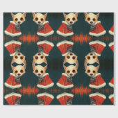 Kerstchihuahua Cadeaupapier (Vlak)