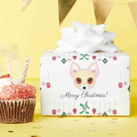Kerstchihuahua Cadeaupapier (Verjaardagsfeest)