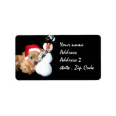 Kerstchihuahua Etiket (Voorkant)