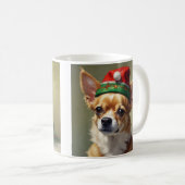 Kerstchihuahua Koffiemok (Voorkant rechts)