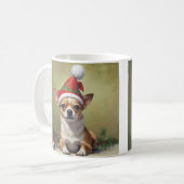 Kerstchihuahua Koffiemok (Voorkant links)