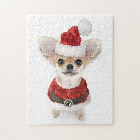 Kerstchihuahua Legpuzzel (Verticaal)