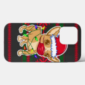 Kerstchihuahua met een medisch masker Case-Mate iPhone case (Achterkant (horizontaal))
