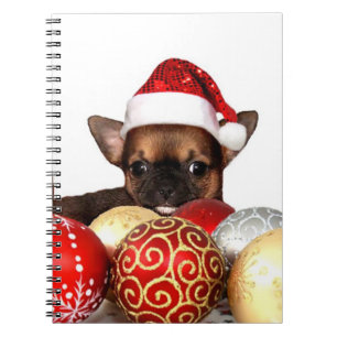 Kerstchihuahua puppy spiral notebook notitieboek