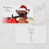 Kerstchihuahua puppy visitekaartje (Voorkant / Achterkant)
