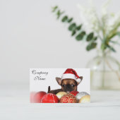 Kerstchihuahua puppy visitekaartje (Staand voorkant)