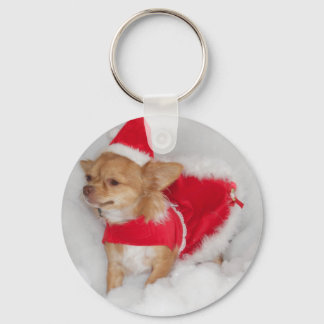 Kerstchihuahua-sleutelhanger Sleutelhanger