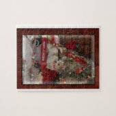 Kerstchihuahua tspot met een kruideniersmond legpuzzel (Horizontaal)