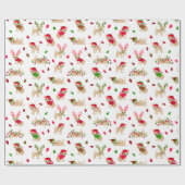 Kerstchihuahuas Cadeaupapier (Vlak)