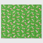 Kerstchihuahuas Cadeaupapier (Vlak)