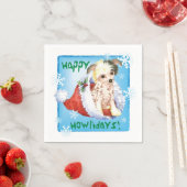 KerstChinese Crested Napkins Servet (Insitu)