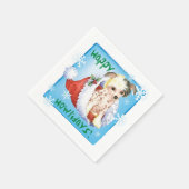 KerstChinese Crested Napkins Servet (Hoek)