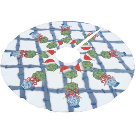 kerstChinoiserie Ginger Jar Brushed Kerstboom Rok (Gekanteld)