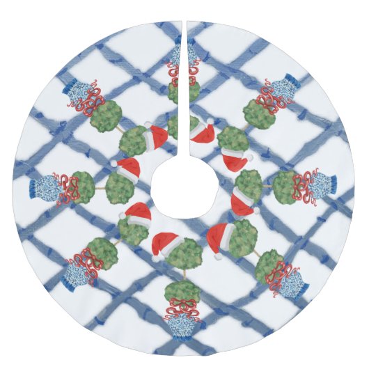 kerstChinoiserie Ginger Jar Brushed Kerstboom Rok (Voorkant)