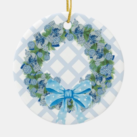 KerstChinoiserie Ginger Jar Jars Keramisch Ornament (Voorkant)