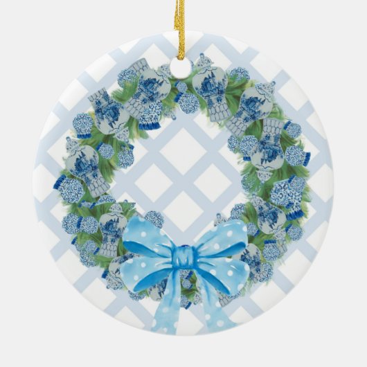 KerstChinoiserie Ginger Jar Jars Keramisch Ornament (Achterkant)