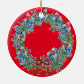 KerstChinoiserie Ginger Jar Jars Keramisch Ornament (Achterkant)