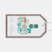 KerstChinoiserie Ginger Jar Topiary Gift Labels Cadeaulabel (Voorkant (Horizontaal))