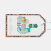 KerstChinoiserie Ginger Jar Topiary Gift Labels Cadeaulabel (Voorkant (Horizontaal))