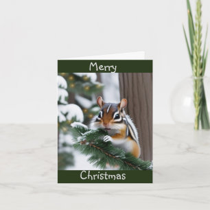 kerstchipmunk kaart