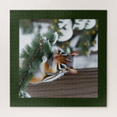 kerstchipmunk legpuzzel (Horizontaal)