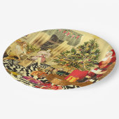 Kerstchippendale Papieren Bordje (Gekanteld)