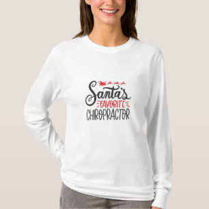 Kerstchiropractor Santas Favoriete T-shirt
