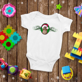 kerstchocolade Doodle Baby Bodysuit