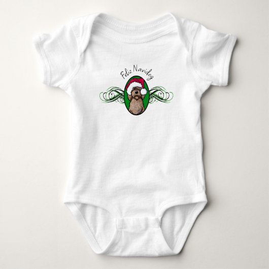 kerstchocolade Doodle Baby Bodysuit (Voorkant)