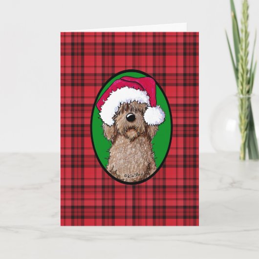 kerstchocolade Doodle Dog Feestdagen Kaart (Voorkant)