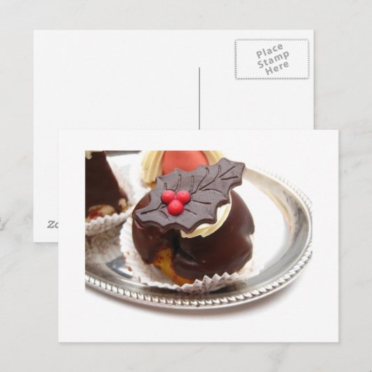 kerstchocolade feestdagenkaart (Voorkant / Achterkant)