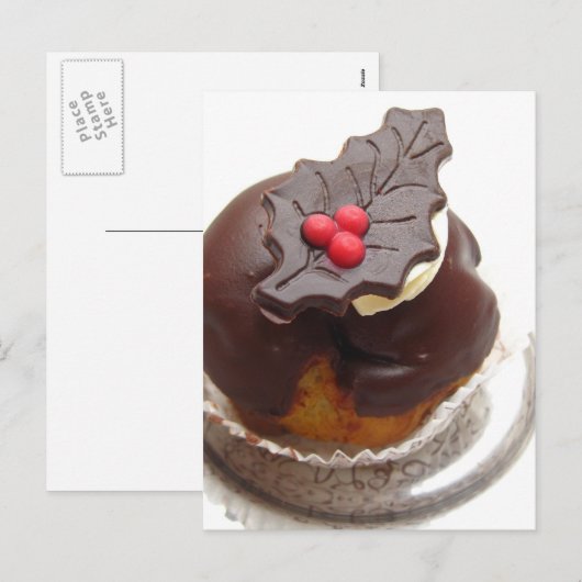 kerstchocolade feestdagenkaart (Voorkant / Achterkant)