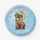 kerstchocolade Lab Papieren Bordje (Voorkant)