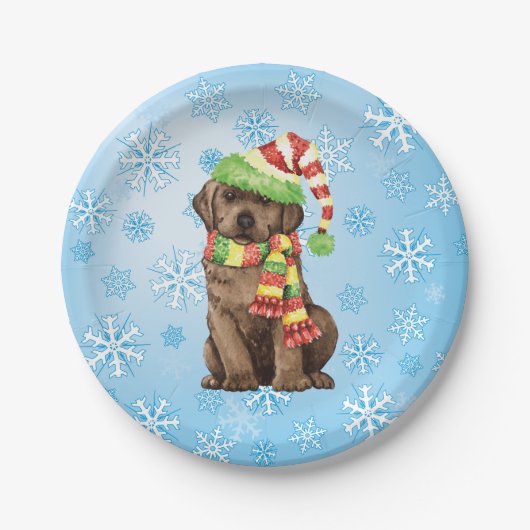 kerstchocolade Lab Papieren Bordje (Voorkant)