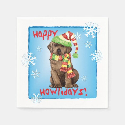 kerstchocolade Lab Servet (Voorkant)