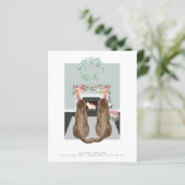 Kerstchocolade Labrador Dogs Fireplace Scene (Staand voorkant)